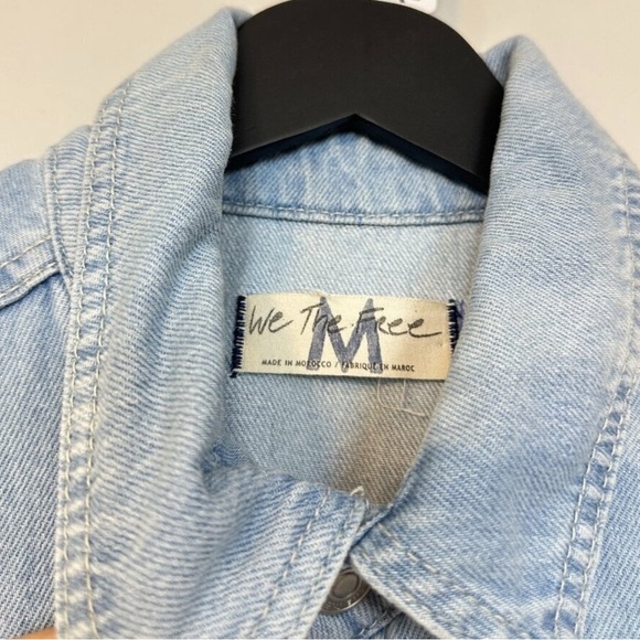 FREE PEOPLE Marci Denim Coverall in Wash Clear Skies - Picture 7 of 8